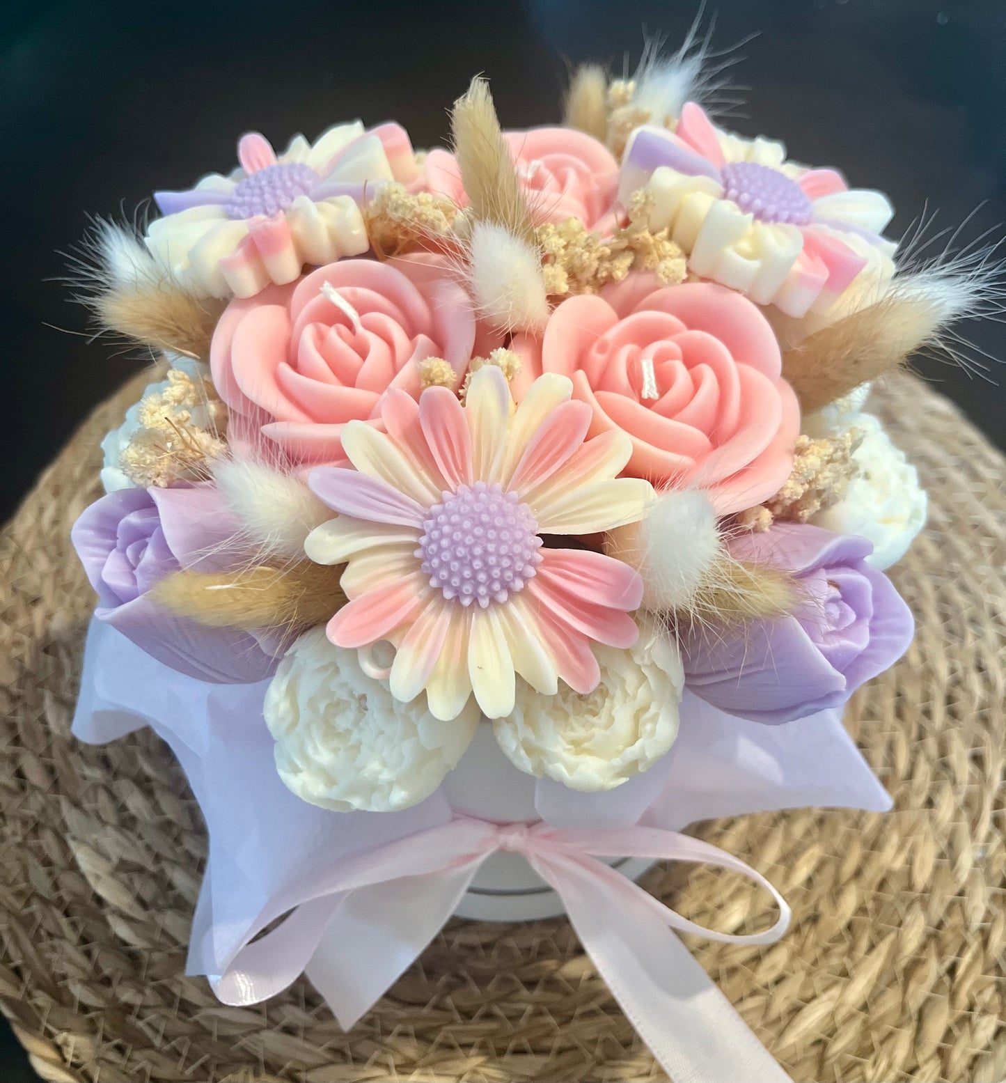Bouquet parfumé rose et violet