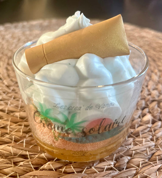 Bougie gourmande crème solaire