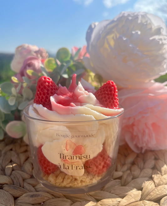Bougie Tiramisu à la Fraise