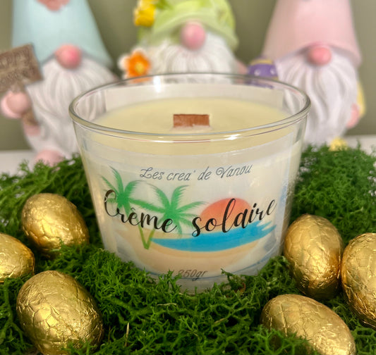 Bougie crème solaire