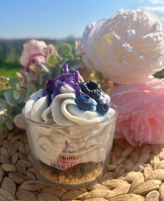 Bougie Muffin mûre myrtille