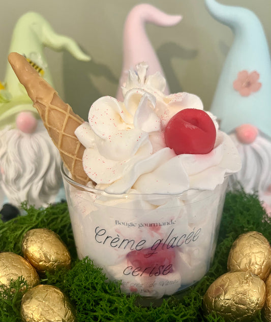Bougie gourmande Crème glacée cerise